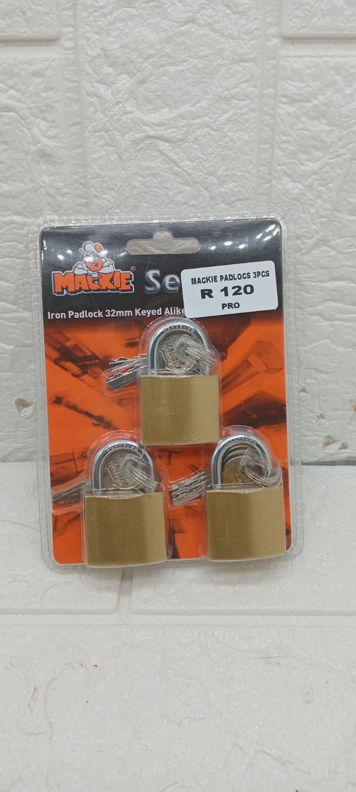 3pcs PADLOCKS WITH KEYS