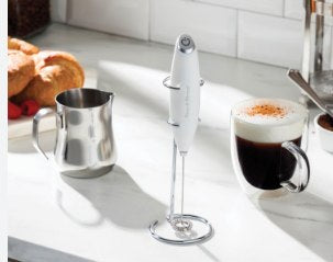 ELECTRIC MILK FROTHER WITH STORAGE STAND