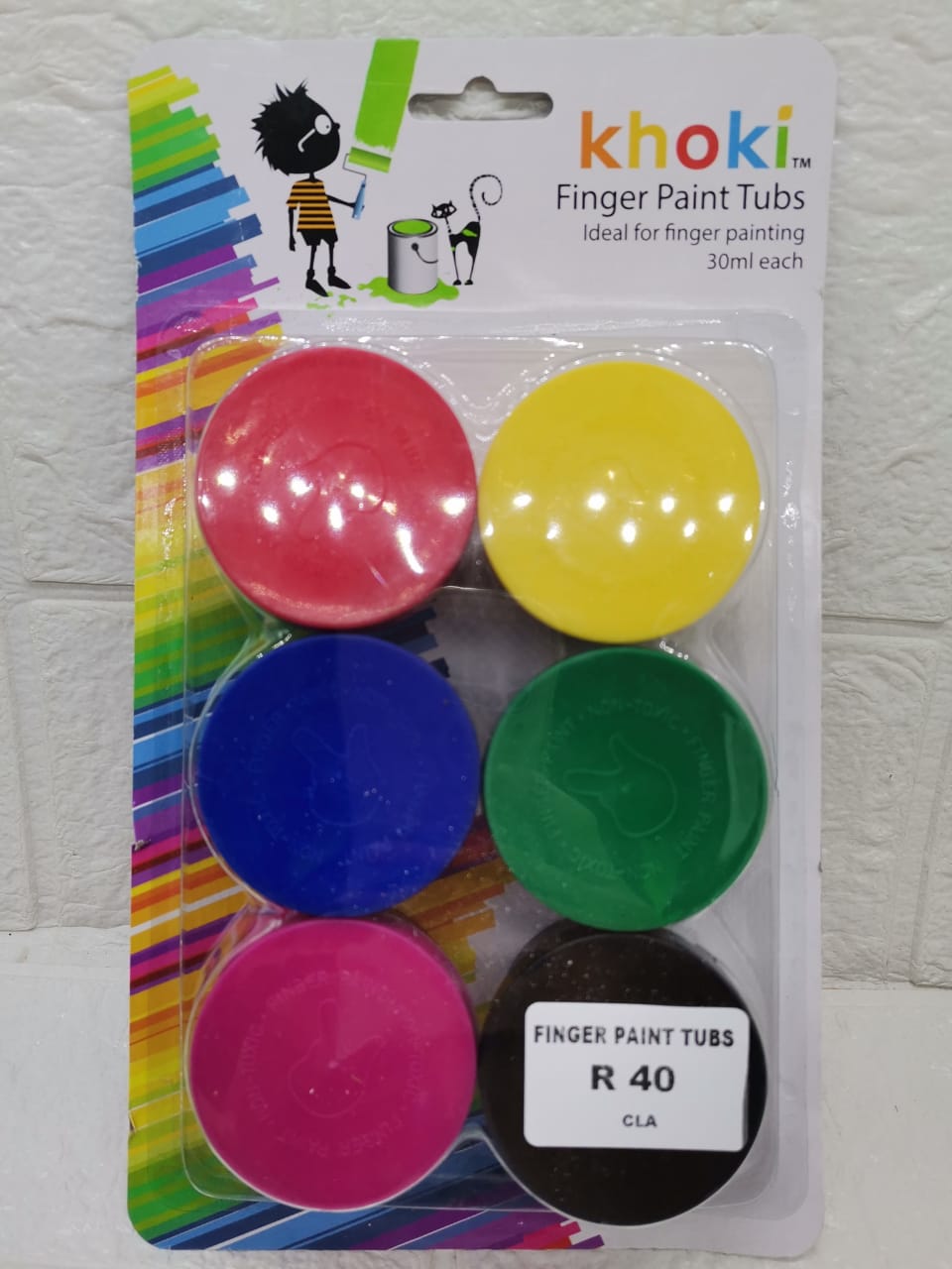 6 PIECE FINGER PAINT TUBS