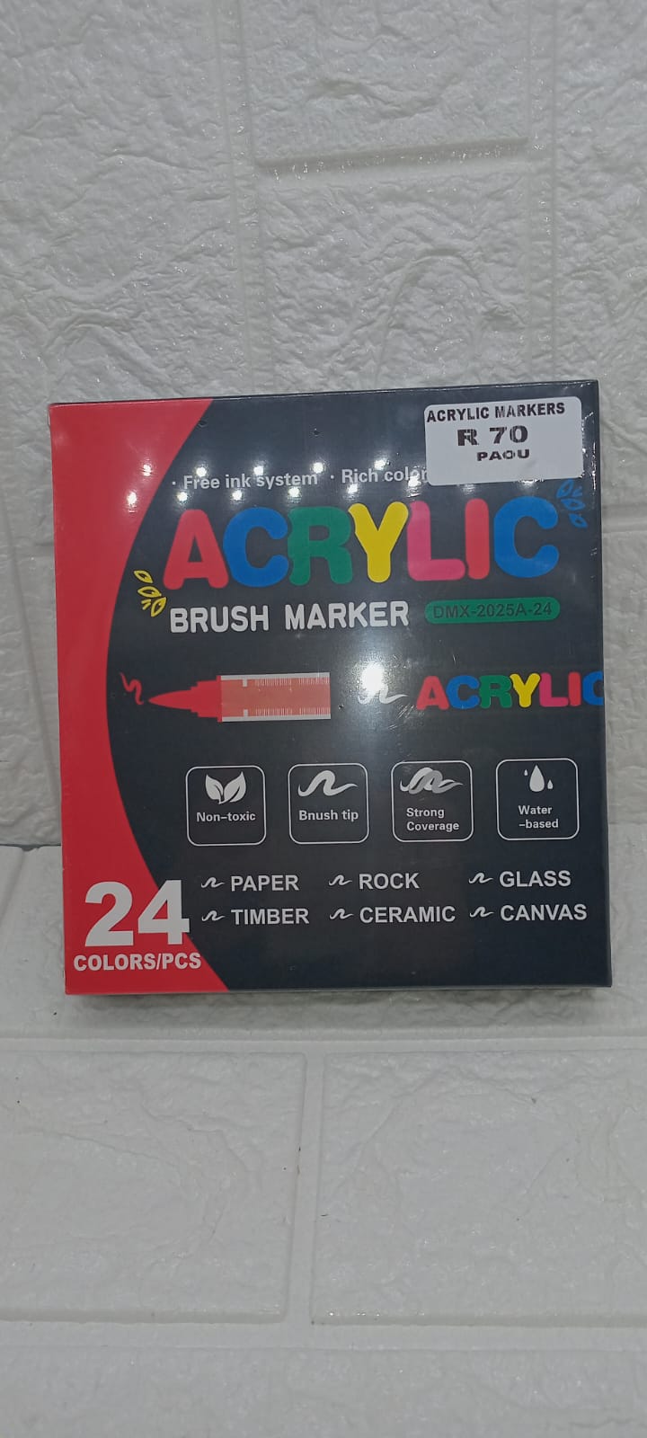 24 PIECE ACRYLIC BRUSH MARKER