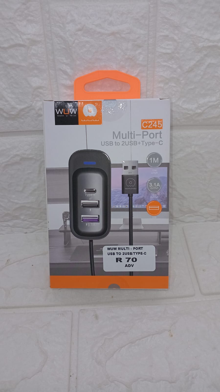 WUW MULTI-PORT USB TO 2USB/TYPE C