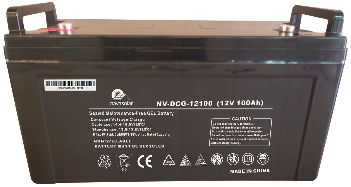 Navasolar Deep Cycle Gel VRLA 12V 100AH Battery