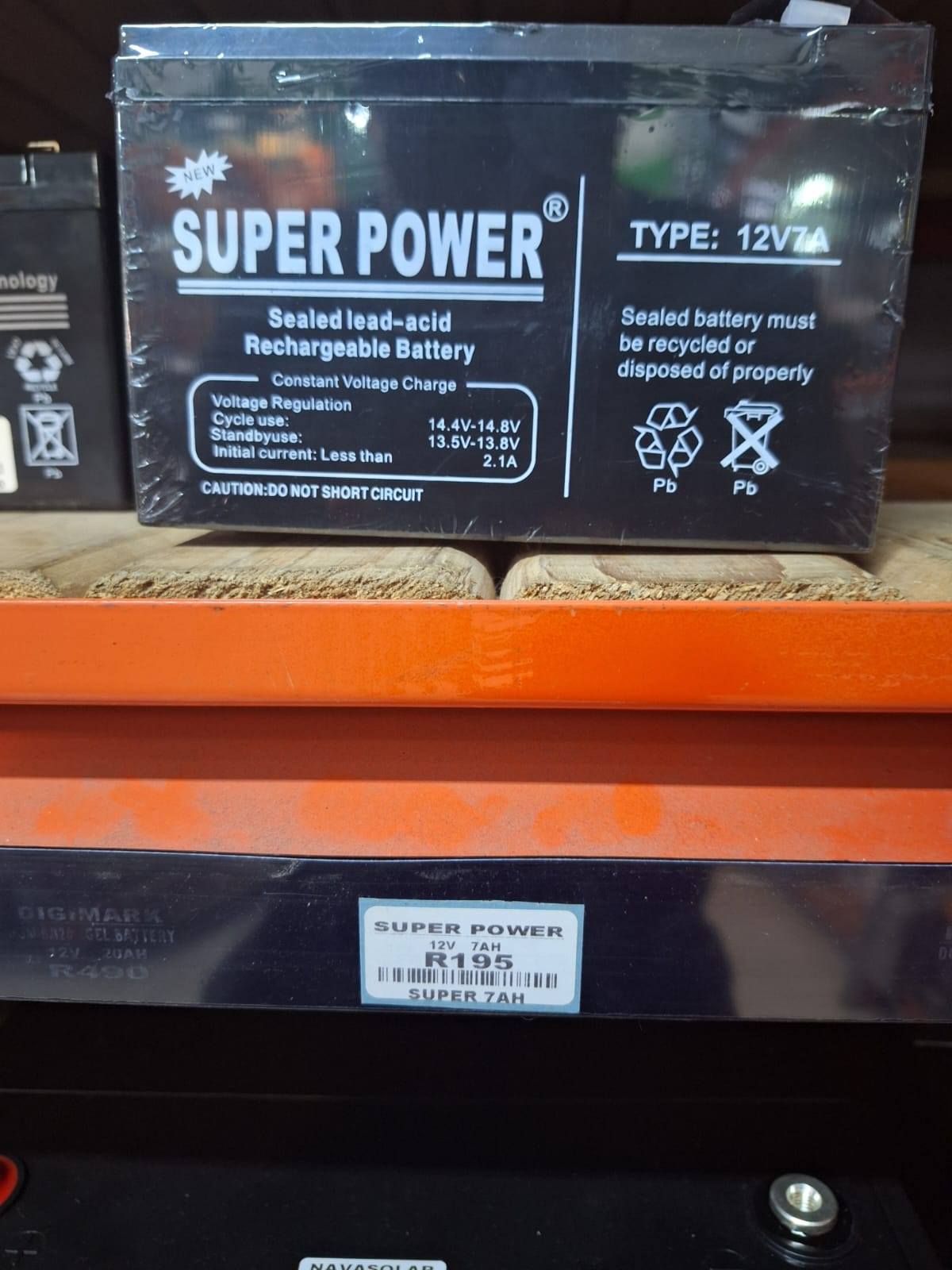 Super Power 12V 7AH Super Power Sealed Rechargeable Battery