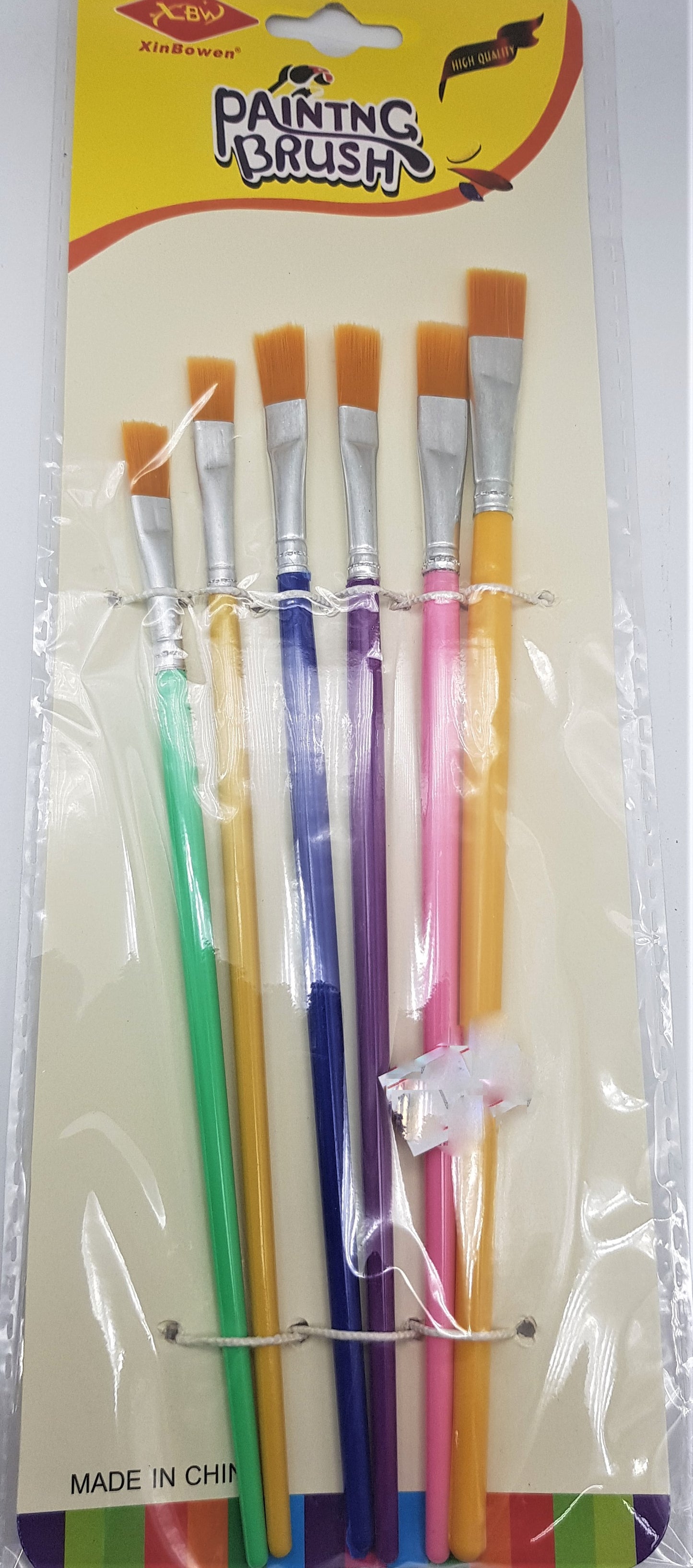 Colorful artist brushes 6pc