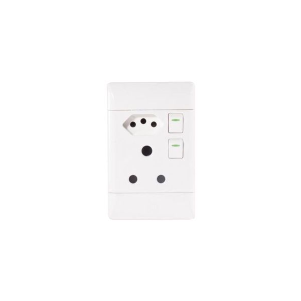 Redisson Single Switch Socket 2x4 SA+Euro Combination