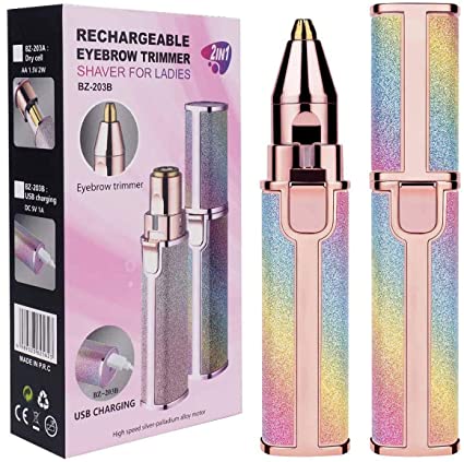 electric eyebrow razor 2 in 1 painless Brows shaver Hair Remover battery operated eyebrow trimmer Facial Hair Remover