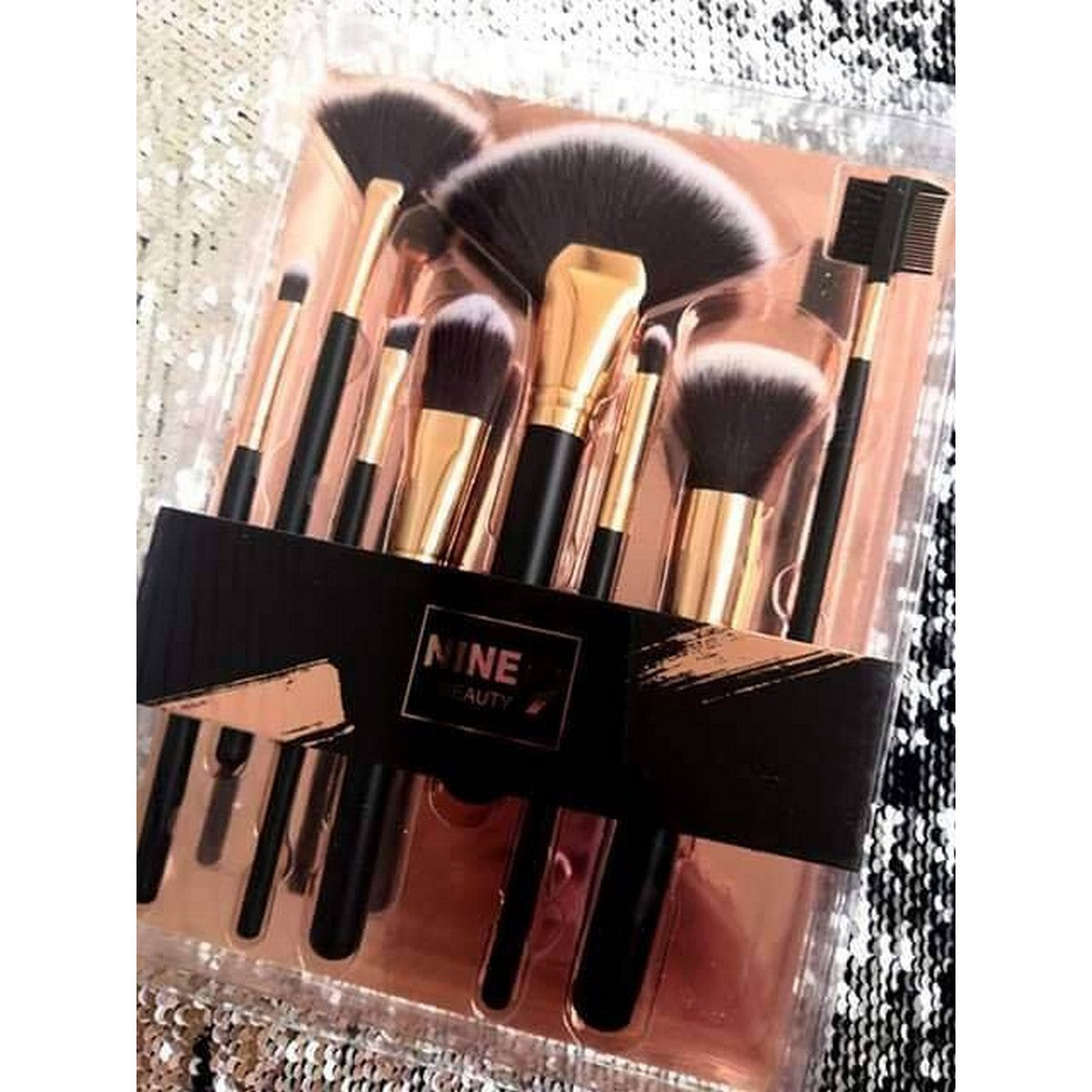 Nine 9 Beauty Makeup Brush 8 Piece - BB-Black