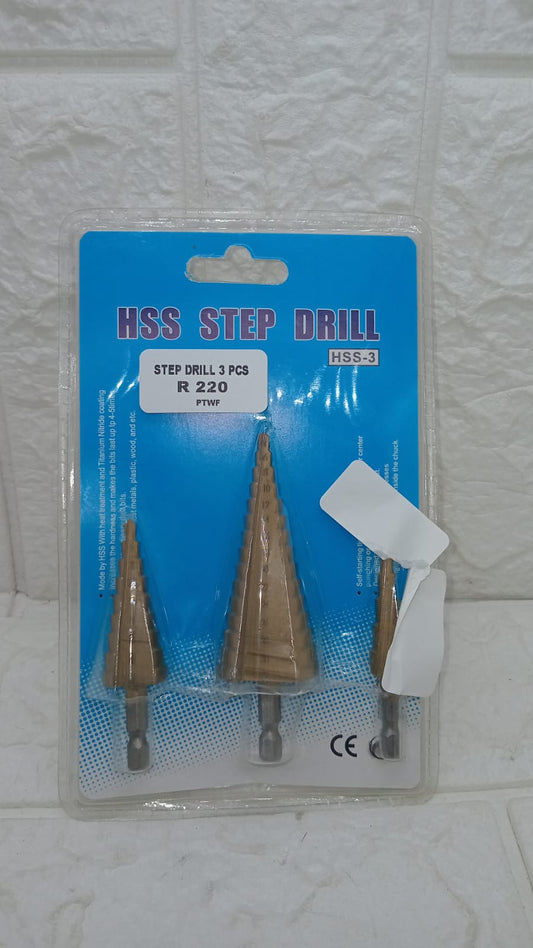 3PCS STEP DRILL