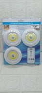 SET OF 3 LED LIGHTS WITH REMOTE CONTROL