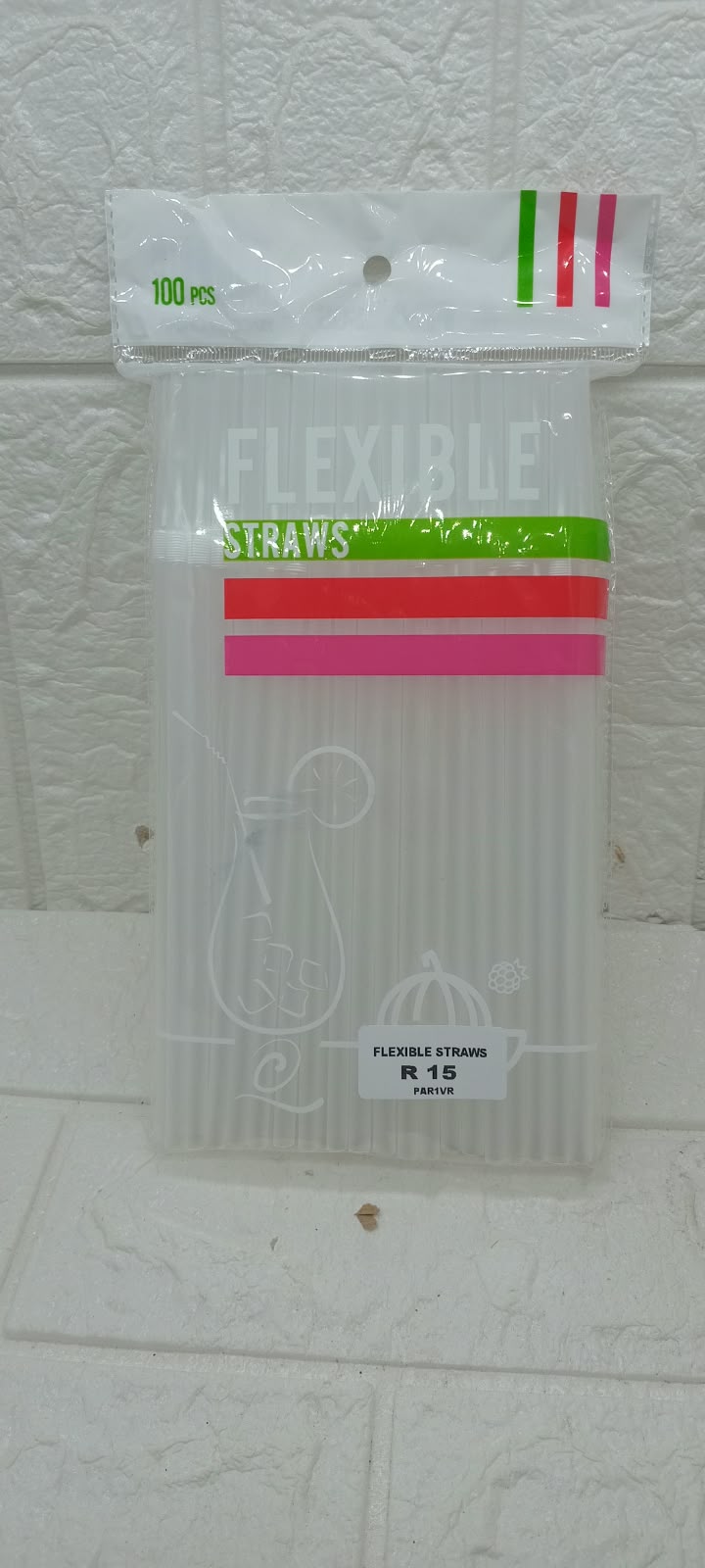 100pcs FLEXIBLE STRAWS