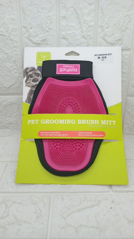 PET GROOMING BRUSH MITTS
