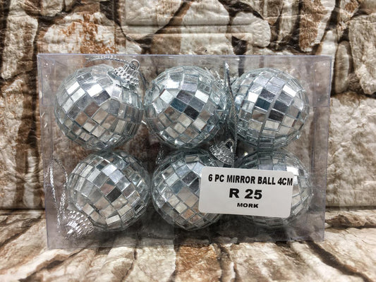 6PC MIRROR BALL 4CM