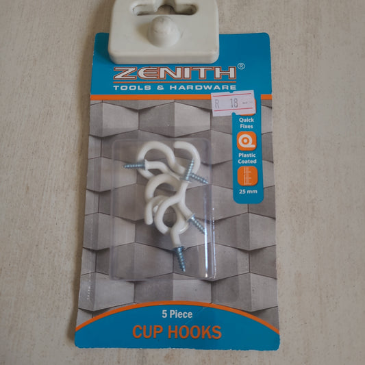 25m Plastic Cup Hooks(5 pack)