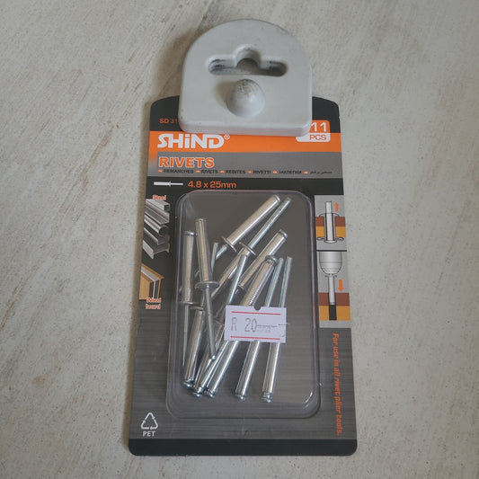 SHIND 4.8 × 25mm Rivets (11 pack)