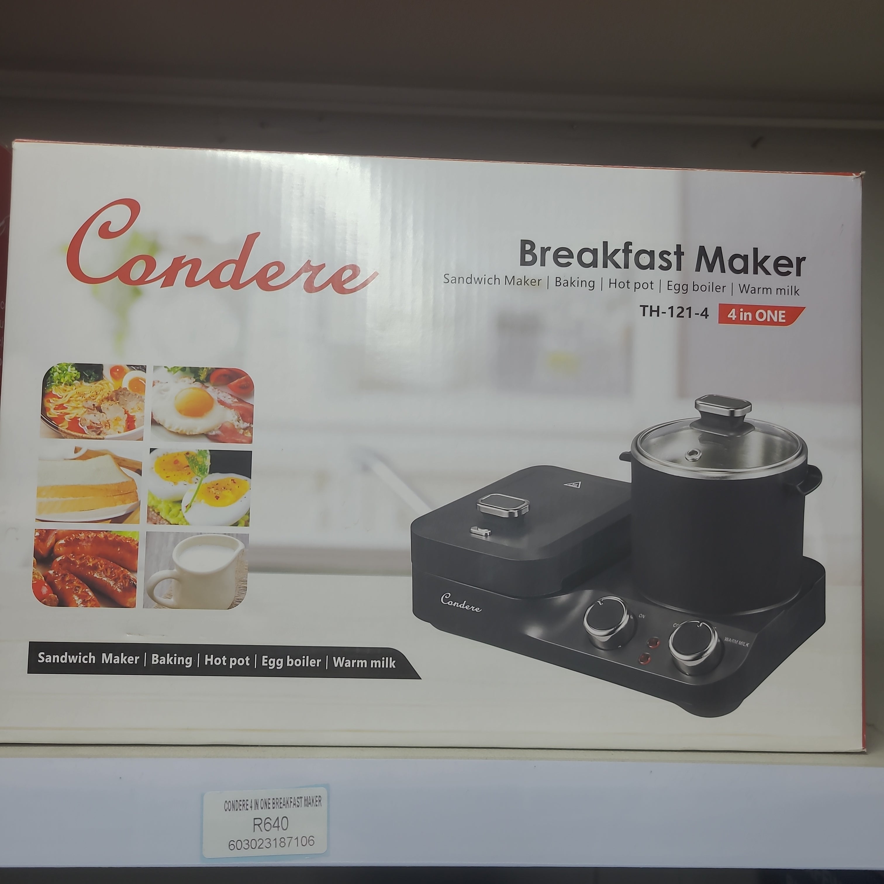 CONDERE Breakfast Maker TH-121-4 – SA Liquidation centre