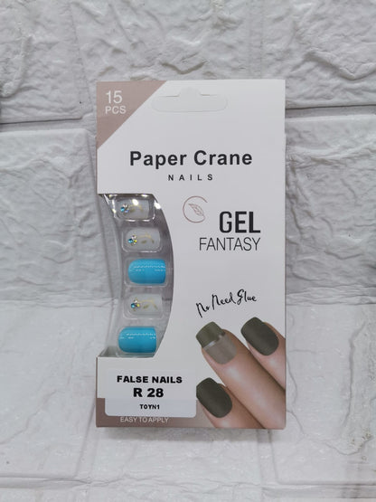 Paper Crane Gel Nails