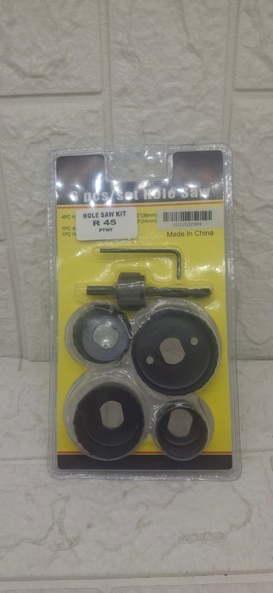 6 PIECE HOLE SAW KIT