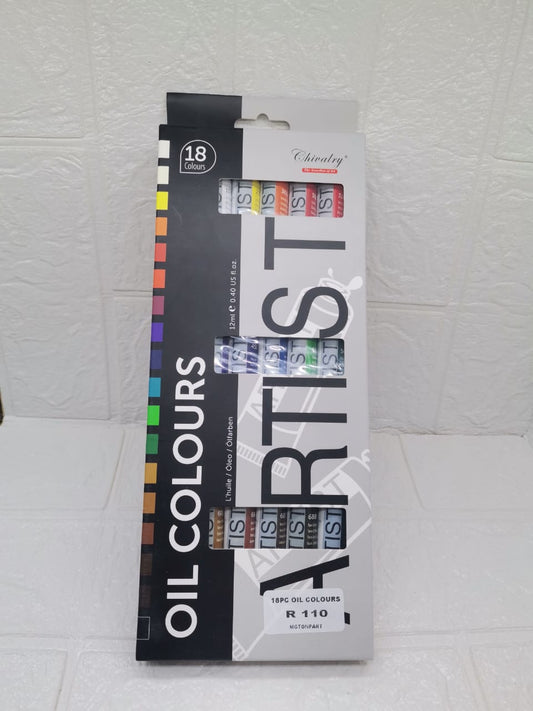 18 PIECE OIL COLOURS