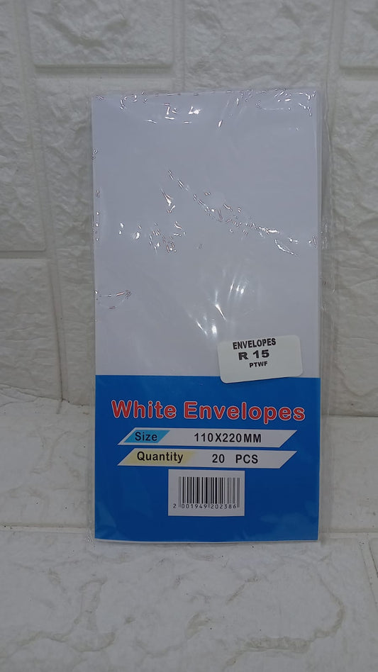 20 PIECE WHITE ENVELOPES