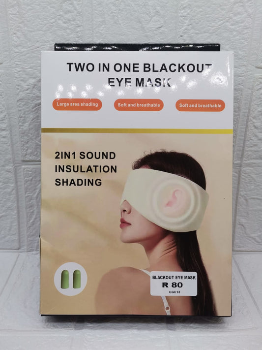TWO IN ONE BLACKOUT EYE MASK