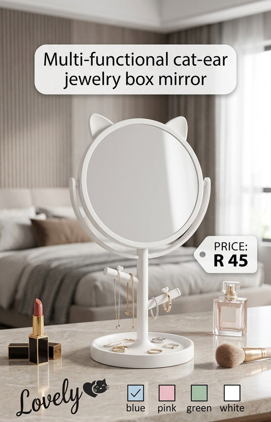 CAT EAR MAKE-UP MIRROR AND JEWELLERY STAND