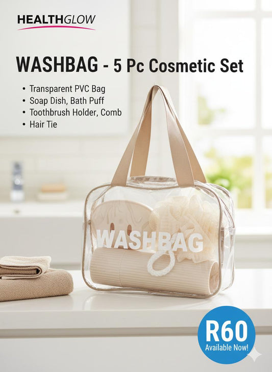 5 PIECE COSMETIC BAG SET