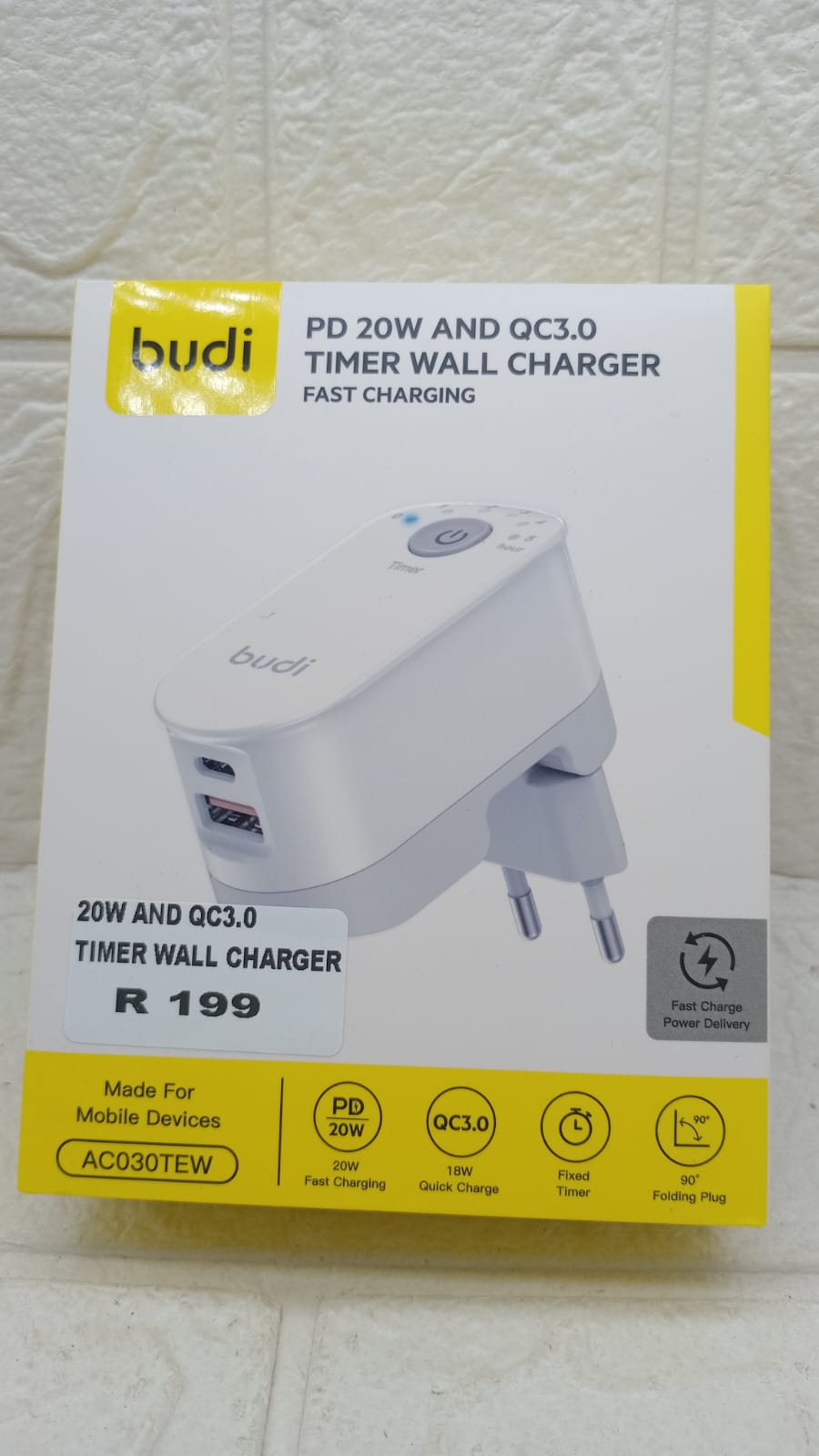 PD 20W AND USB TIME WALL CHARGER