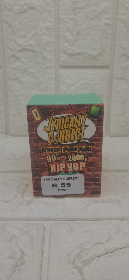 LYRICALLY CORRECT MUSIC GAME CARDS