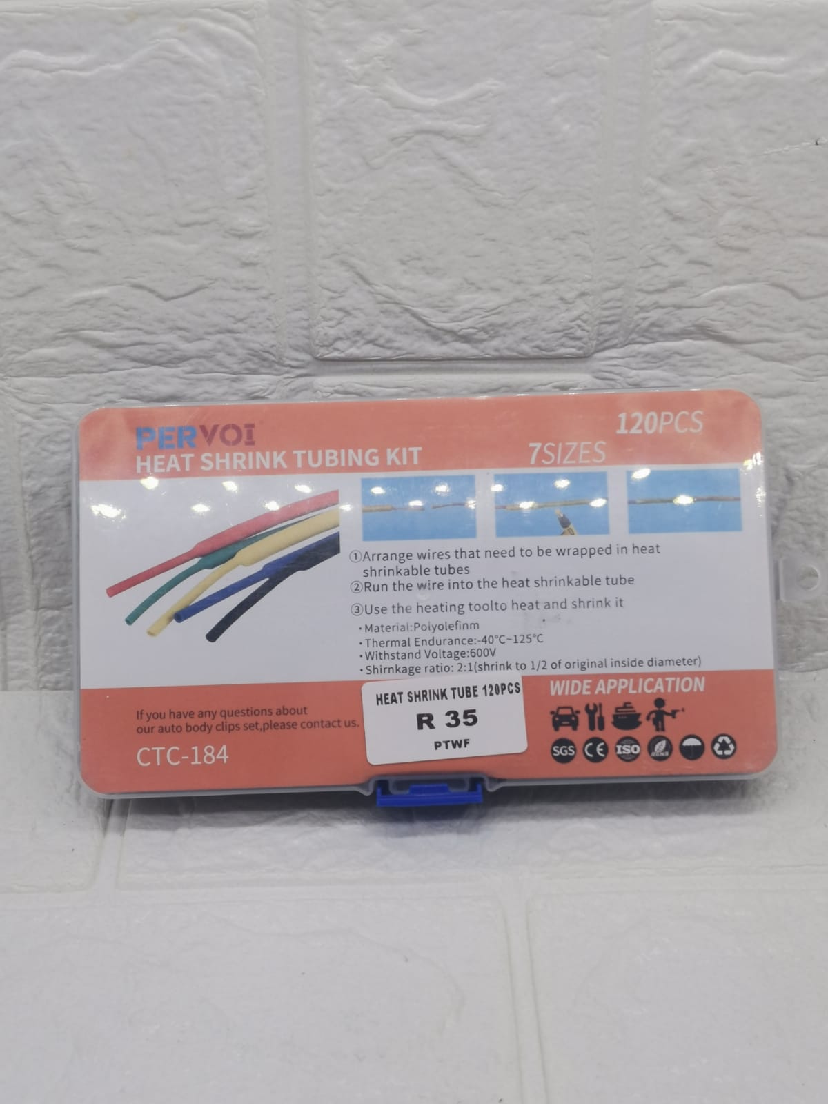 120 PIECE HEAT SHRINK TUBE