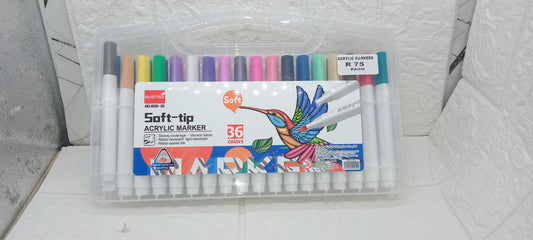 36 PIECE SOFT TIP ACRYLIC MARKERS