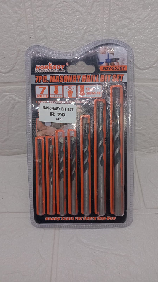 7PC MASONARY DRILL BIT SET