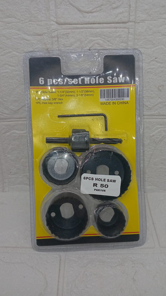 6 PIECE HOLE SAW SET