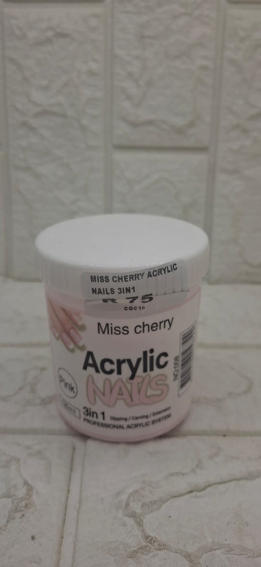 MISS CHERRY PINK 3 IN 1 ACRYLIC POWDER