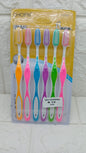 6 PACK MULTI COLOR TOOTHBRUSHES