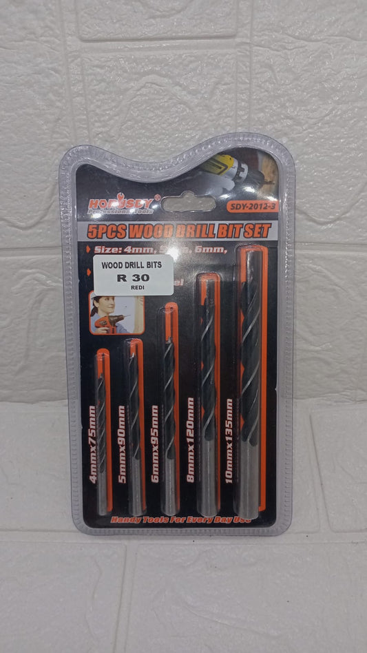 5PC WOOD DRILL BIT SET