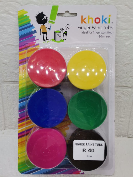 6 PIECE FINGER PAINT TUBS