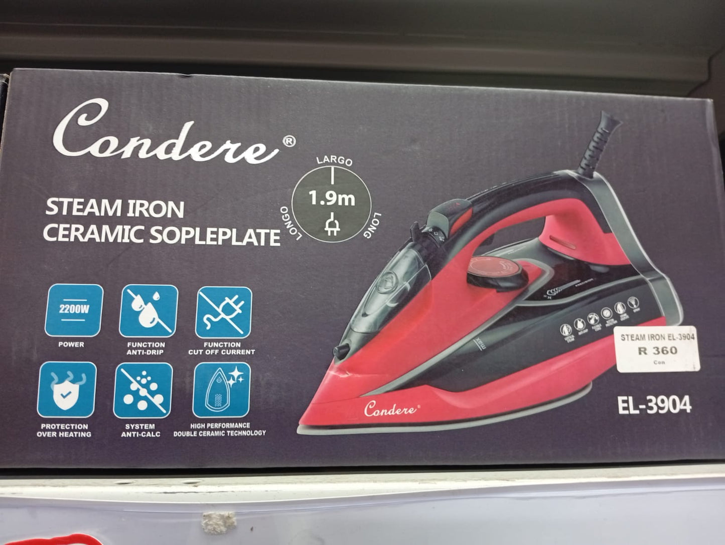 STEAM IRON CERAMIC SOPLEPLATE