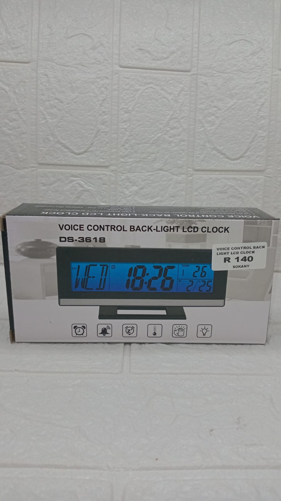 VOICE CONTROL BACK LIGHT LCD CLOCK