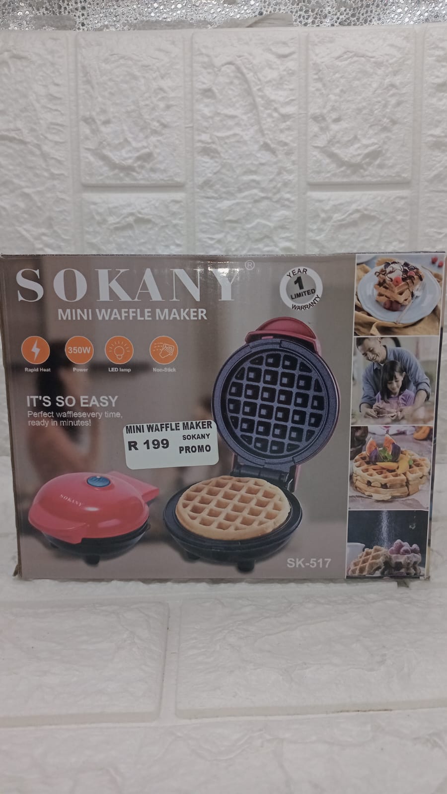 SOKANY MINI WAFFLE MAKER