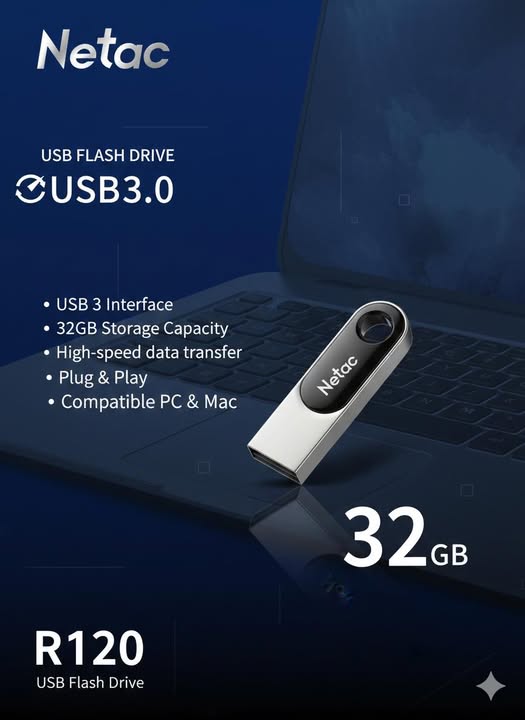 NETAC 32GB FLASH DRIVE