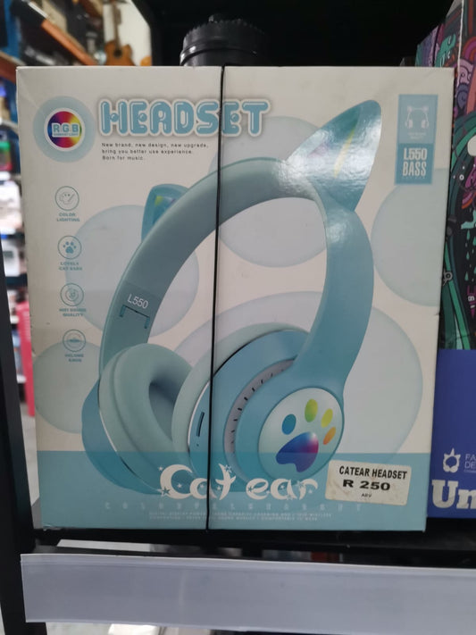 CAT EAR HEADSET - BLUE