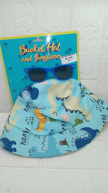 KIDS BUCKET HAT AND GLASSES