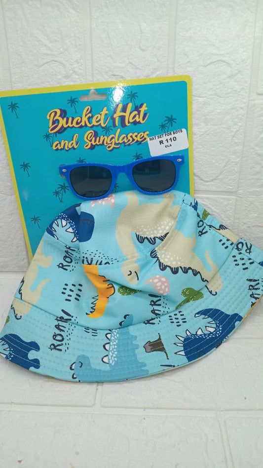 KIDS BUCKET HAT AND GLASSES