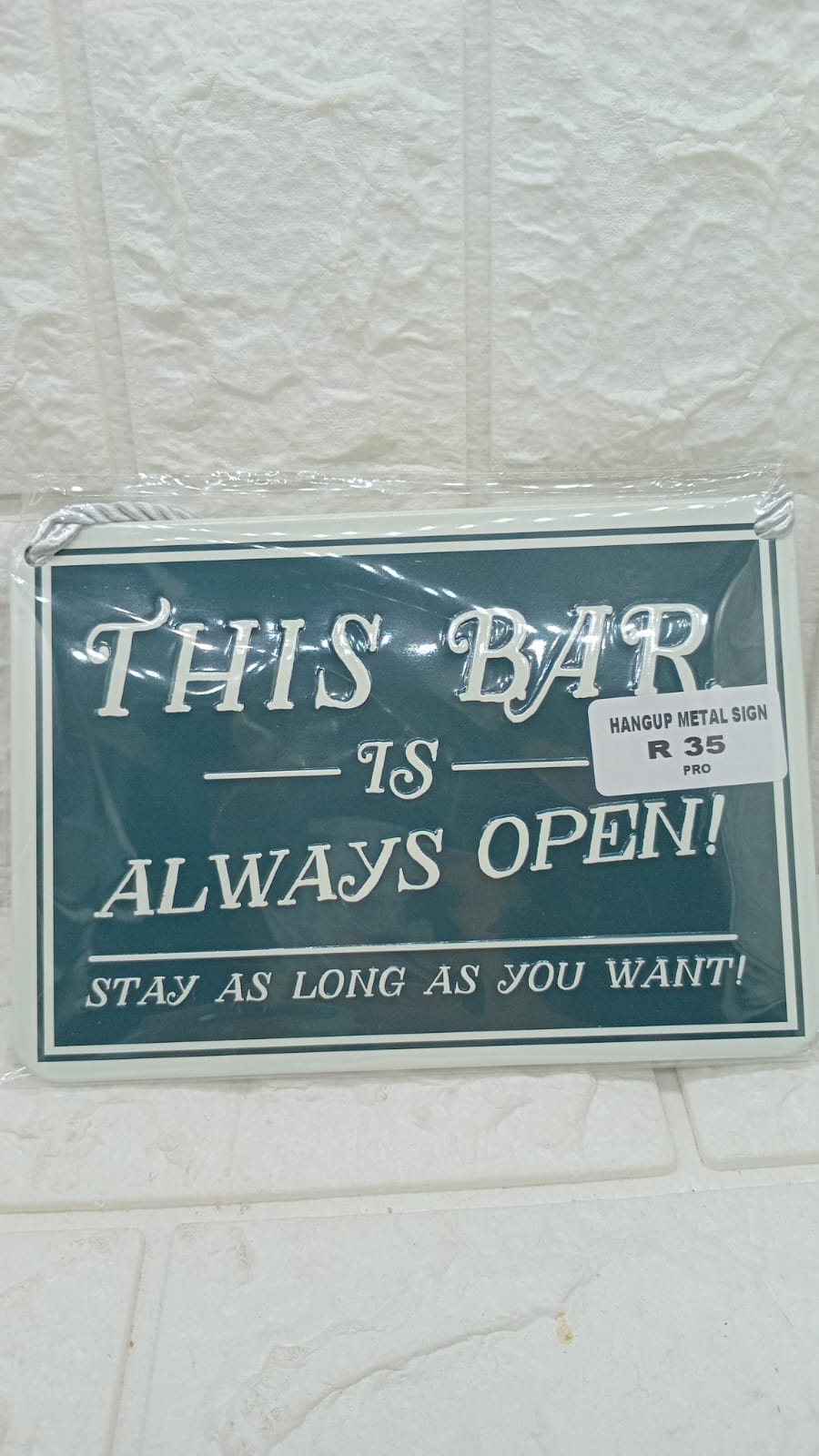 HANGUP METAL SIGN