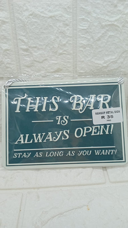 HANGUP METAL SIGN