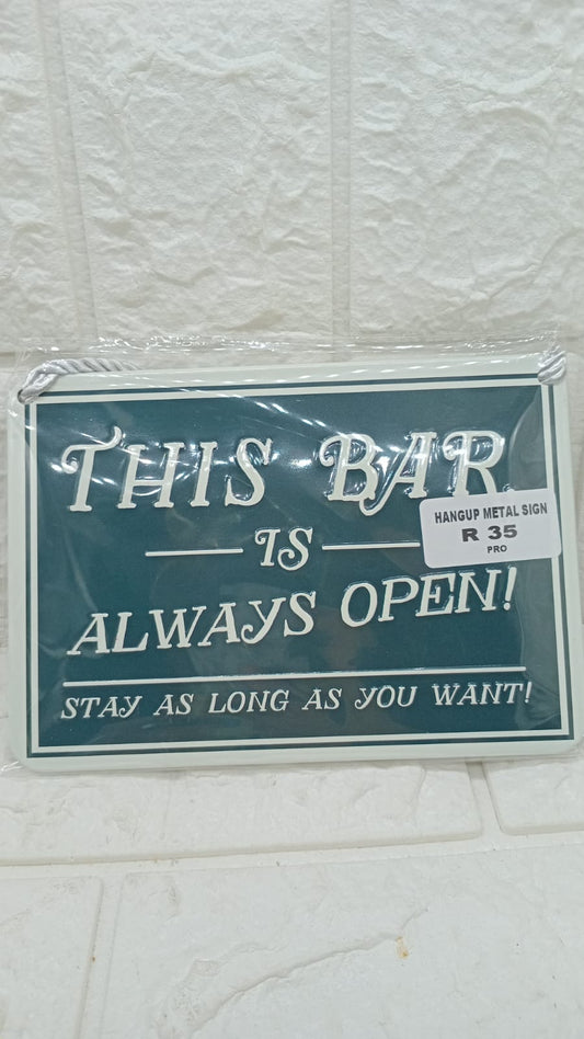 HANGUP METAL SIGN