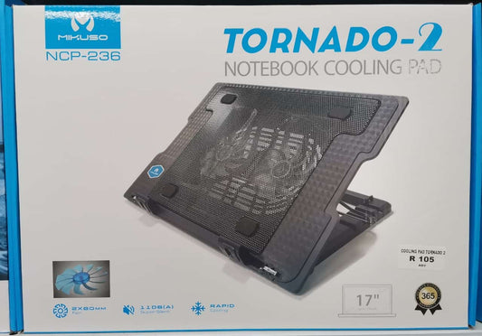 Tornado-2 Notebook (17 Inch) Dual Fan Laptop Cooler Pad