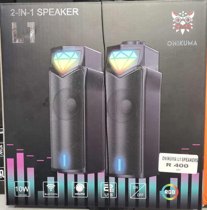 Onikuma L1 USB Powered Desktop Speakers with Bluetooth