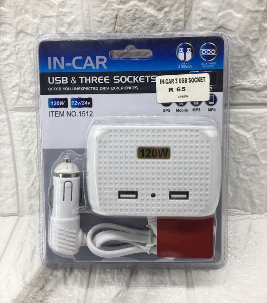 IN-CAR 3 USB SOCKET