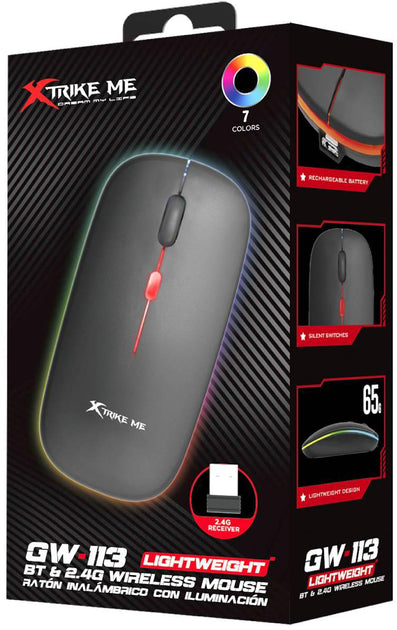 XTRIKE ME GW-113 Wireless RGB Black MOUSE